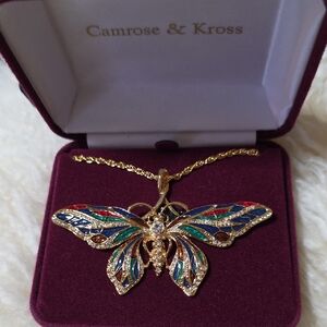 Camrose & Kross Multicolor Butterfly Necklace
